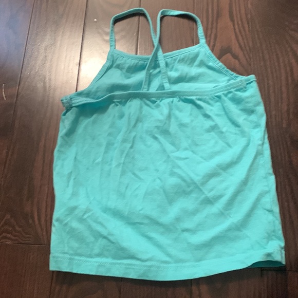 Turquoise tank top crossed straps. - Picture 2 of 2
